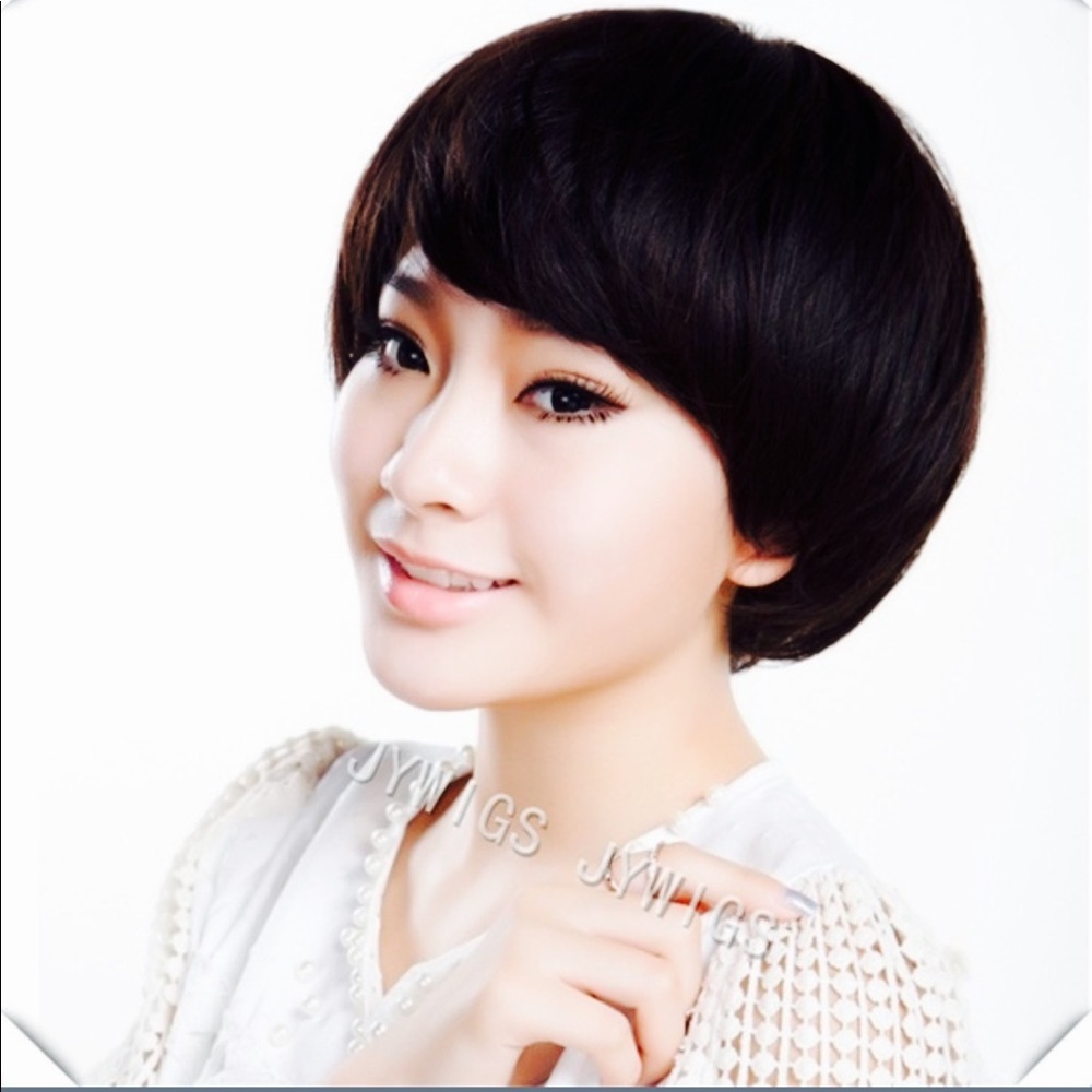 Dark Brown Boycut Bob Wig